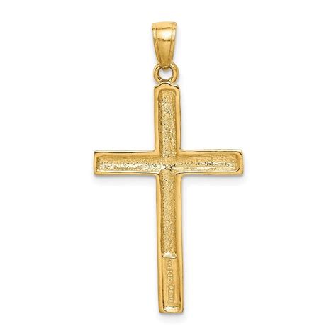 14k Yellow Gold Polished Cross Pendant D1606 Ebay