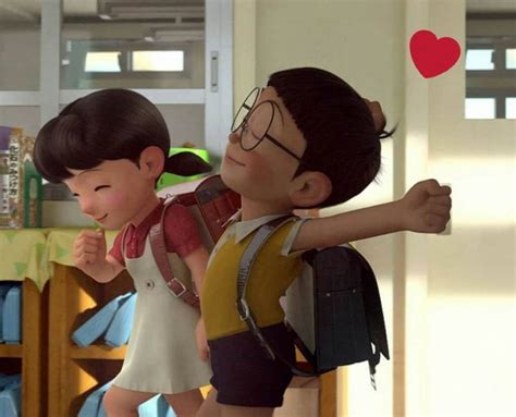 Download A Cute Nobita And Shizuka In Love Wallpaper | Wallpapers.com