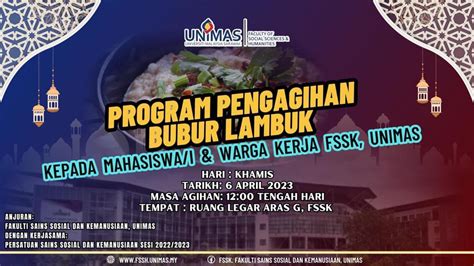 Fssk Program Agihan Bubur Lambuk Kepada Mahasiswa I Warga Kerja Fssk