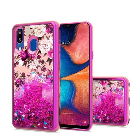 For Samsung Galaxy A20 Case By Insten Design Water Quicksand Glitter