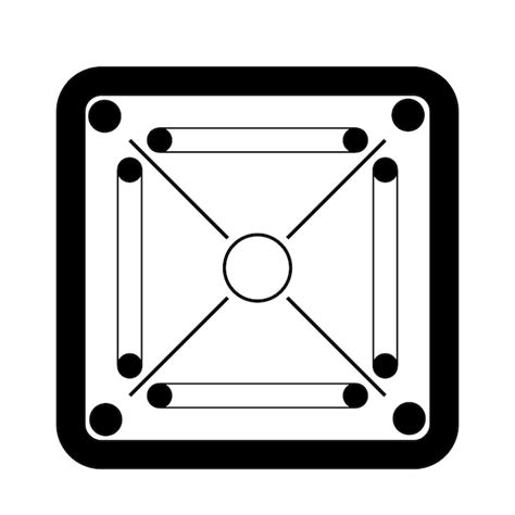 Vector De Icono De Mesa Carrom Vector Premium