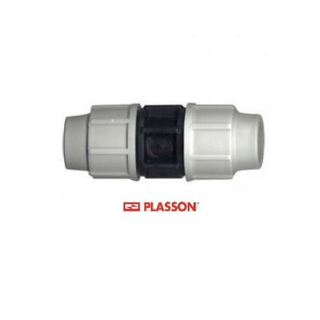 Manchon compression égal diamètre 25 mm pour tube PE PLASSON