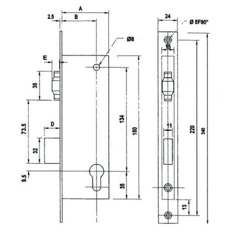 Serrure Monopoint Encastrer Metalux S Rie Argent Mm Sans