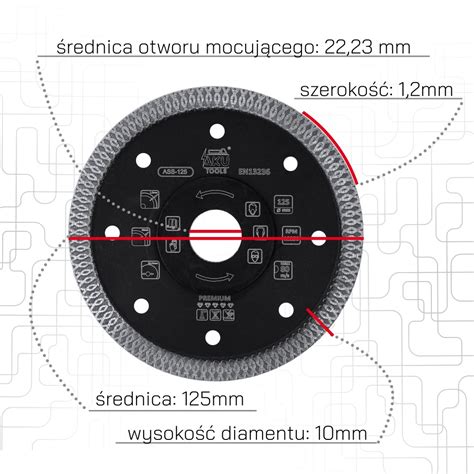 Tarcza Diamentowa Do Gresu Premium SLIM 125mm ASS 125