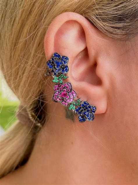 Irean Semijoias Brinco Cole O Ear Cuff Rosas Deslumbrantes Toda Em