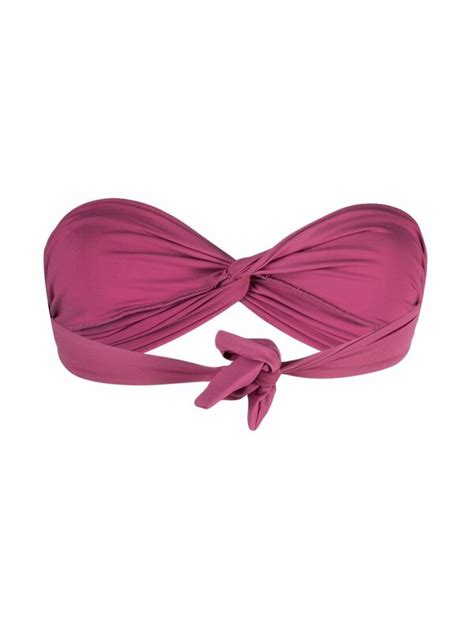 Buy La Reveche Amelie Twisted Bikini Top Pink At Off Editorialist