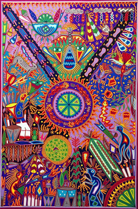 Huichol Shamanic Ceremony Painting By Andrew Osta Pixels