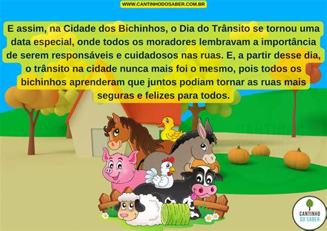 O Dia do Trânsito na Cidade dos Bichinhos Atividades para a Educação