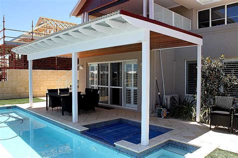 Skillion Roof Timber Patio With Cedar Lining Blue Sky Carpentry Perth