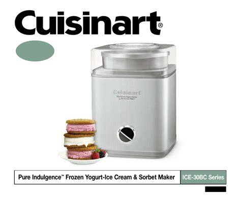 Cuisinart Ice Cream Maker Manual 30bc | Bruin Blog