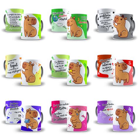 Arte Caneca Capivara - 16 Artes Caneca Capivara Debochada Arquivo em Jpg