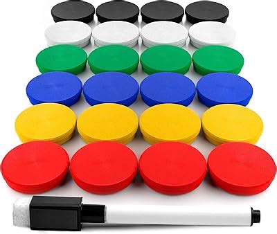 Amazon Bullseye Office 24 Round Assorted Color Fridge Magnets