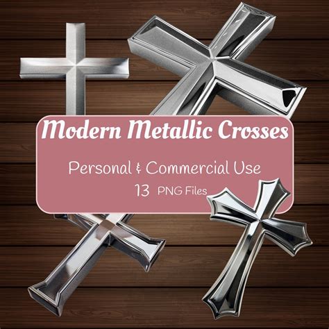 Modern Metallic Crosses Clipart Crosses Clip Art Christian Cross Png Commercial Use Jesus Cross