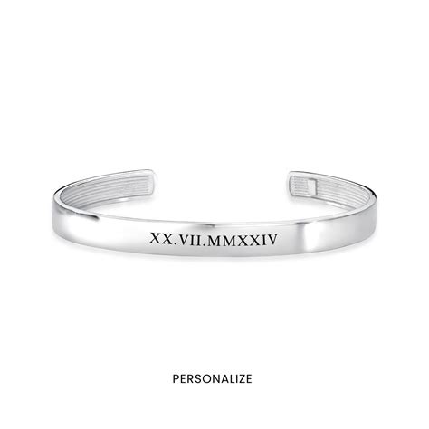 Bracelete Masculino Liso De Prata Personaliz Vel De R A R