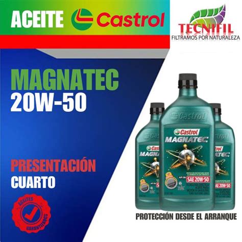 ACEITE CASTROL MAGNATEC 20W 50 CUARTO 46 000 TECNIFIL