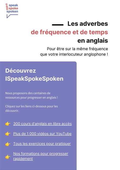 Adverbes Frequence Anglais Pdf Ispeakspokespoken Les Adverbes De