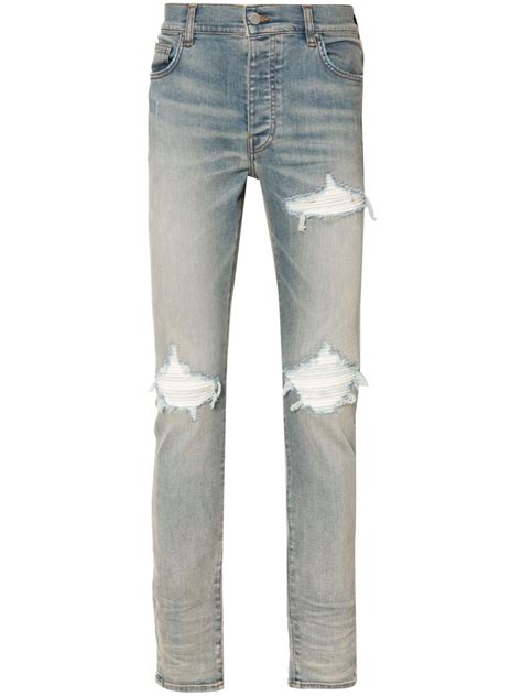 Amiri Calça Jeans Mx1 Ultrasuede Azul Farfetch Br