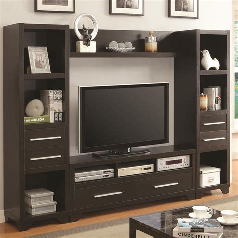 Coaster Entertainment Units Entertainment Wall Unit with 6 Drawers and ...