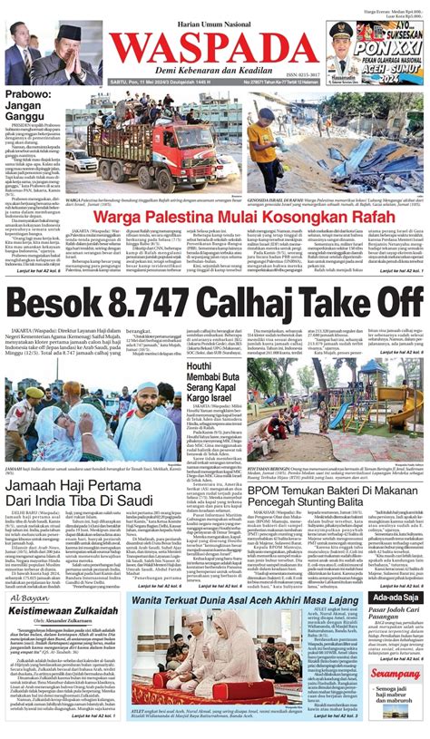 Waspada Sabtu Mei Epaper Harian Waspada