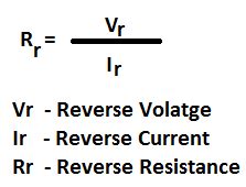 Diode Resistance Static Dynamic And Reverse Resistance Electrical Volt