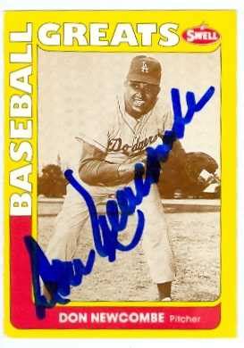 Don Newcombe autographed Baseball Card (Los Angeles Dodgers) 1990 Swell ...