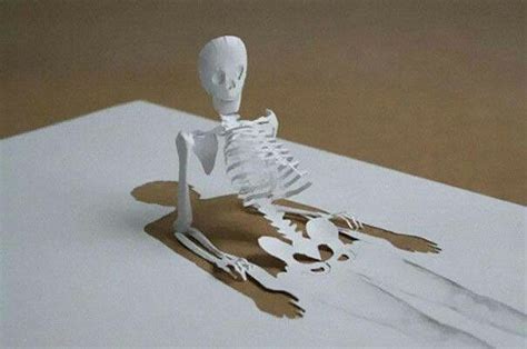 Body Of A Skeleton Paper Art D Paper Art Paper Artwork