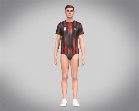 ArtStation - Soccer Red And Black Football Jersey Player-11 | Resources