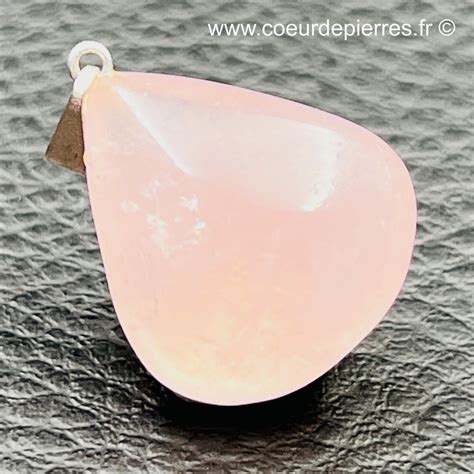 Pendentif Quartz Rose De Madagascar R F Qro C Ur De Pierres