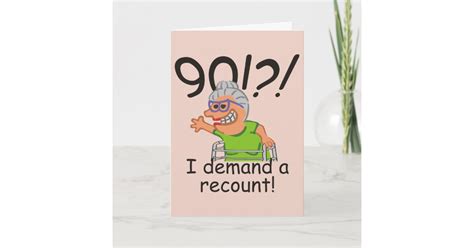 Funny Recount 90th Birthday Card Zazzle