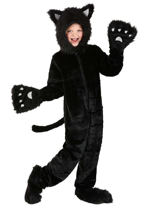 Kids Purrfect Black Cat Costume Animal Costumes