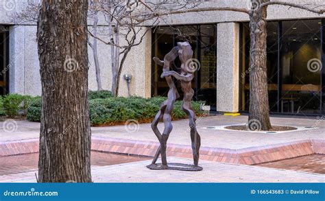 Untitled Steel Sculpture by Scott R. Madison in a Sit Down Area on the ...