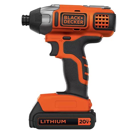 Black Decker 20v Max Lithium Ion Cordless Impact Driver With Battery 1