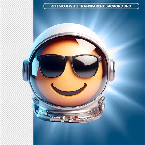 Premium PSD | 3d emoji smiley astronaut