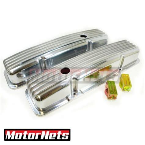 Small Block Chevy Sbc Retro Fin Aluminum Tall Valve Covers