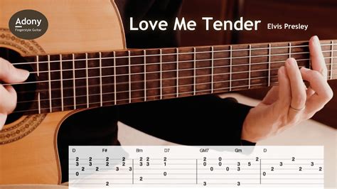 Love Me Tender ラブミーテンダー Elvis Presley Free Tab Fingerstyle Guitar Solo Youtube