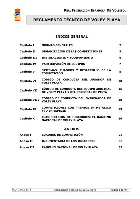PDF REGLAMENTO TÉCNICO DE VOLEY PLAYA DOKUMEN TIPS