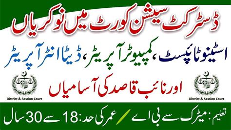 Latest Jobs In District Session Courts How To Online Apply For