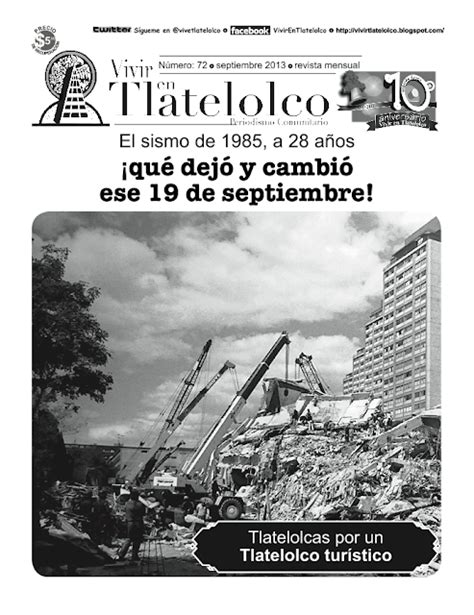 Vivir En Tlatelolco Portada Tlatelolco Sismo De De Septiembre De