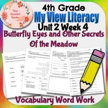 Th Grade My View Literacy Unit Week Butterfly Eyes And Other