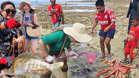 Heboh Bersama Emak Emak Berburu Gurita Ikan Dan Kerang Seruhnya Luar