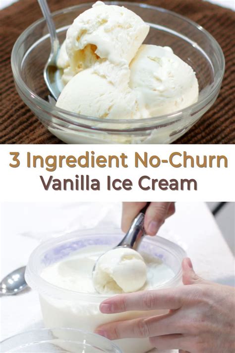 3 Ingredient Vanilla Ice Cream Without Ice Cream Machine Recipe Easy Ice Cream Recipe