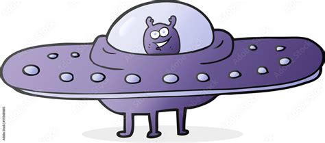 cartoon flying saucer Stock Illustration | Adobe Stock