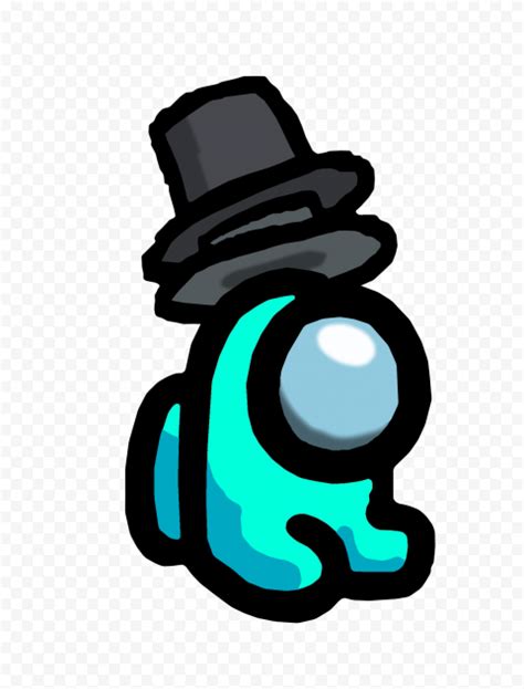 Hd Cyan Among Us Mini Crewmate Baby Double Top Hat Png Citypng