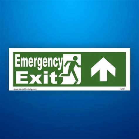 Rectangular Night Glow Fire Exit Safety Sign Board Dimension X Hot