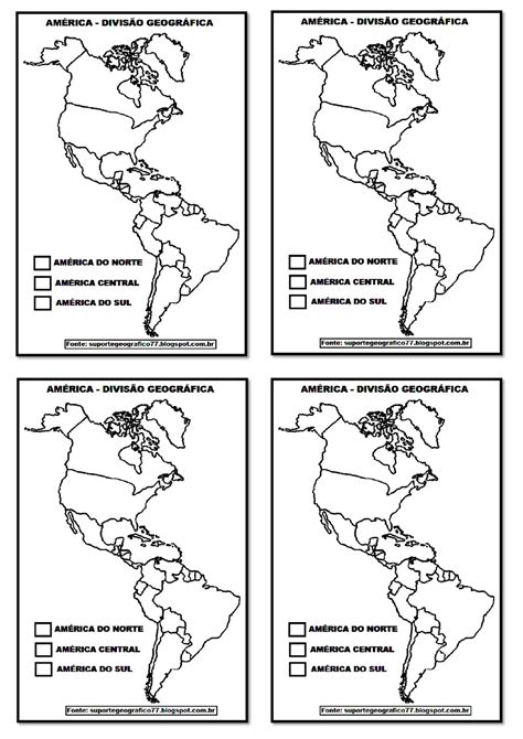 Mapa Do Continente Americano Para Colorir Revoeduca