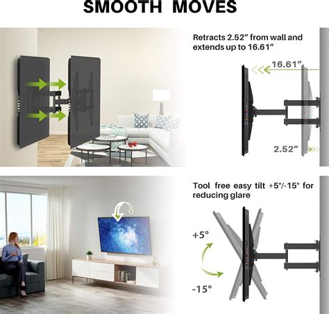 Usx Mount Full Motion Tv Wall Mount Fits For Most Inch Tvs