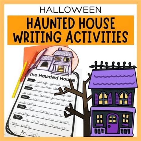 Halloween Writing Worksheets Haunted House For Sale Describe A Haunted