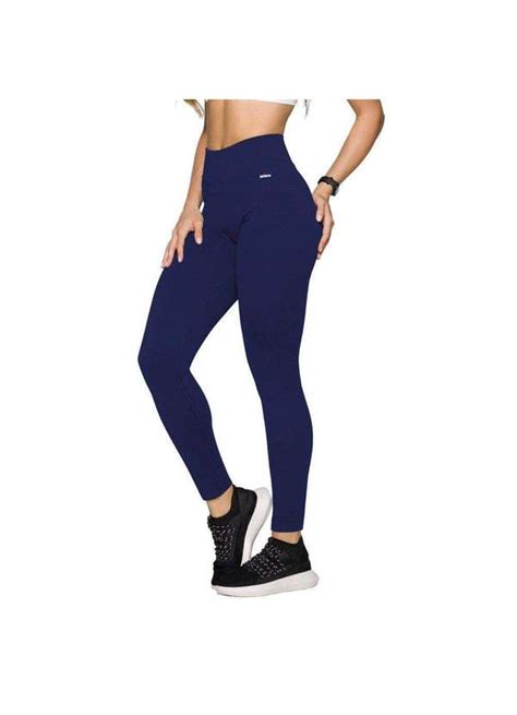 Legging Selene Sem Costura Feminina Azul Esporte Legal