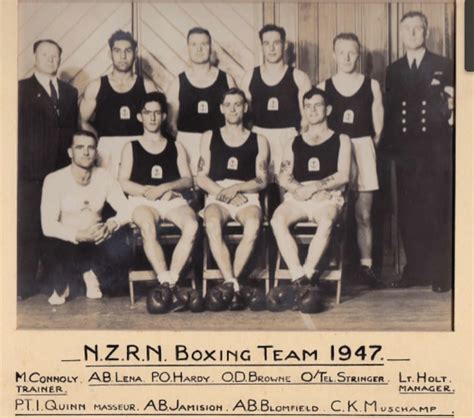 Rnzn Boxing Team 1947 Rnzn Communicators Association