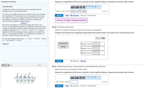 Solved The Method Of Sections Learning Goal To Apply The Chegg